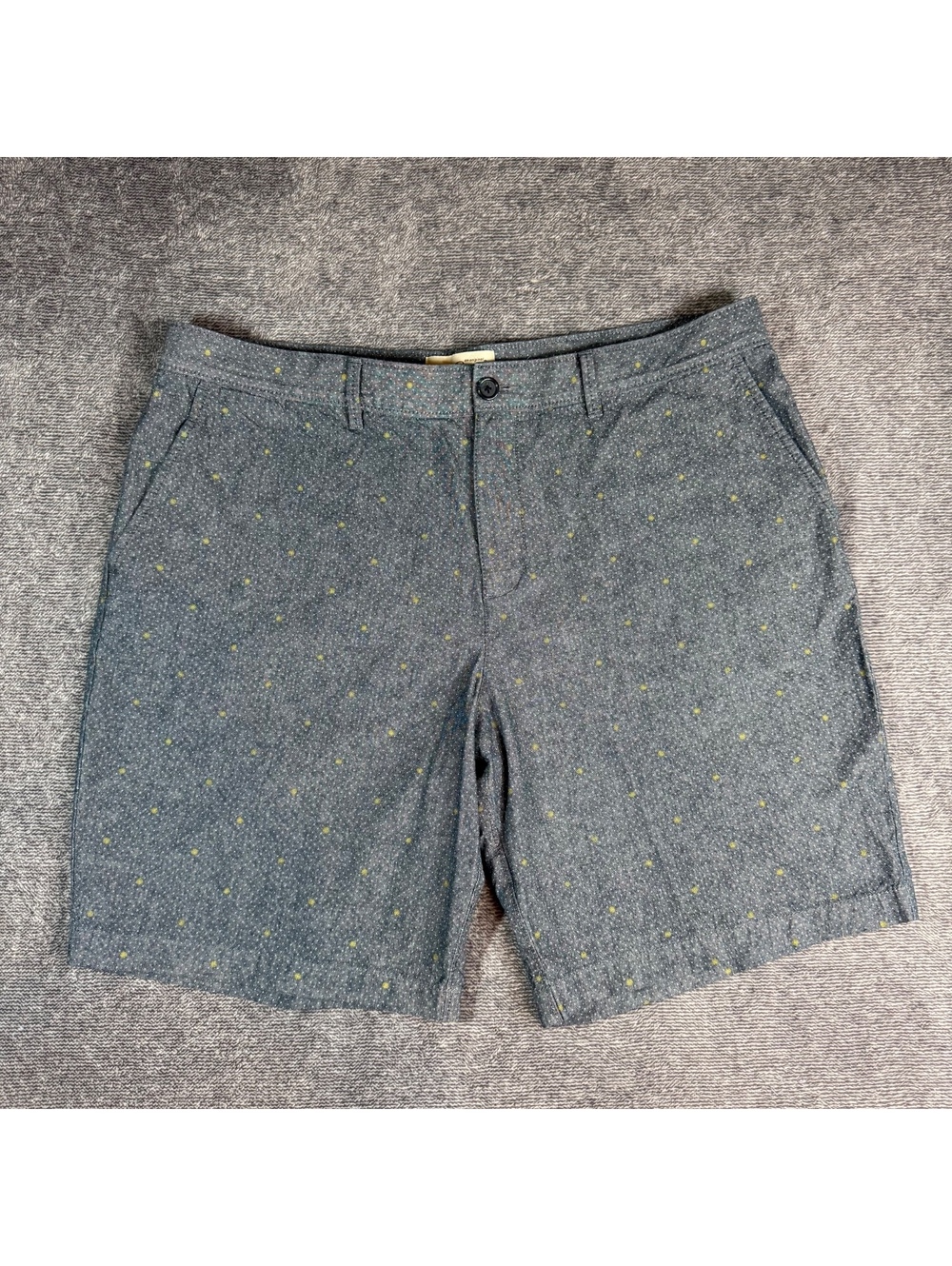 Original Penguin Munsingwear Men's 38 Chino Shorts Blue Micro Dot Chambray